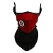 massmall Neoprene Winter Snowboard Ski Half Face Mask Soft Cotton Fleece Neck Ear Warmer Protection Vented Fitted Velcro Adjustable Close Biker Motorcycle Facemask (Red)