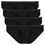 David Archy Men's 4 Pack Micro Modal Briefs Lightweight Sexy Bikinis