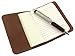 Refillable Leather Pocket Notebook - Mini Composition Cover - Fits Standard 4.5 x 3.25 Mini Composition Book (Dark Brown)
