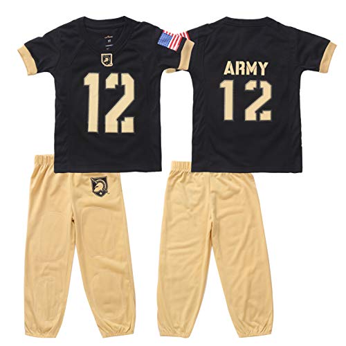 FAST ASLEEP NCAA Boys Toddler/Junior Football Uniform Pajamas, 6T, Black/Vegas Gold - Thumbnail 5
