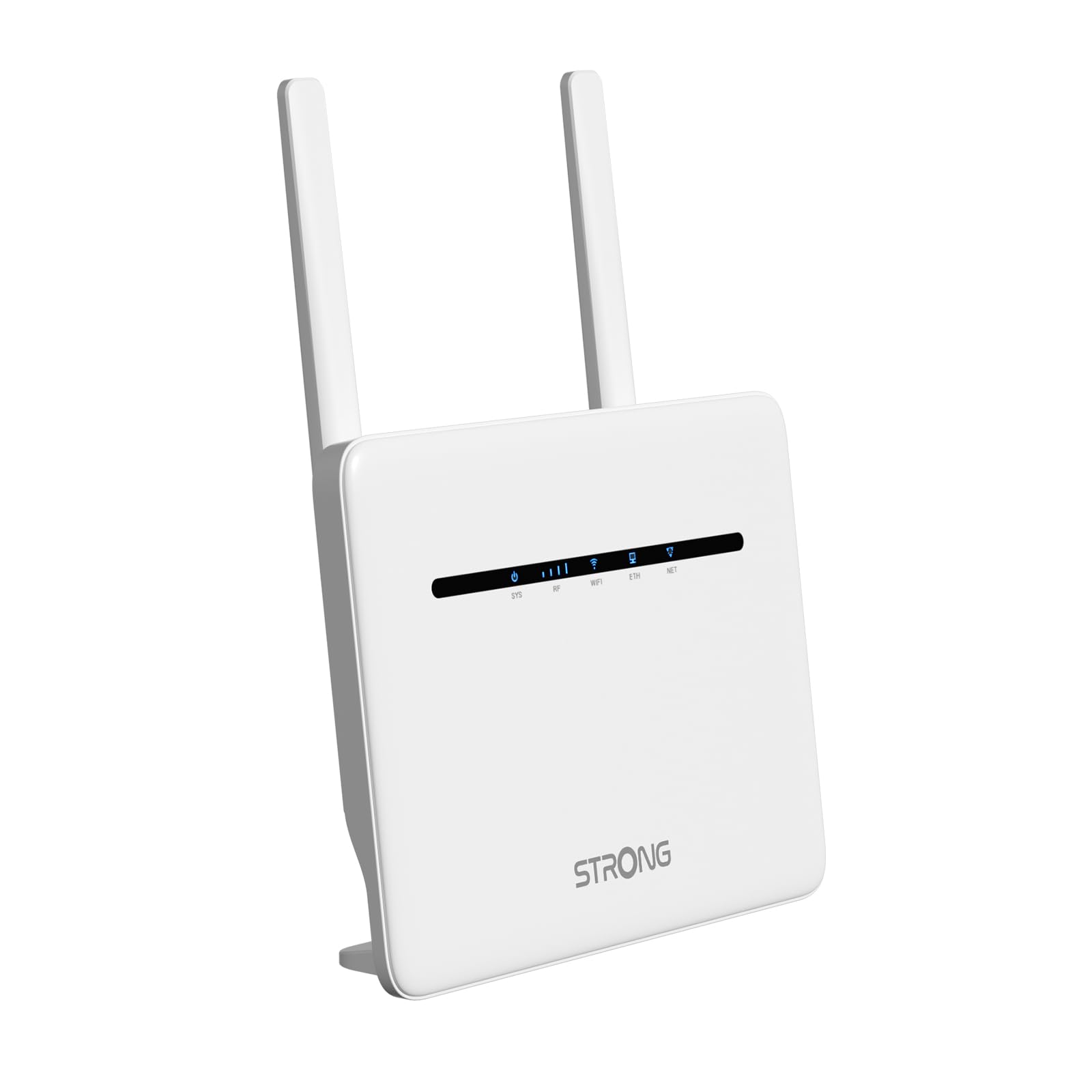 Strong AC1200 Dual Band 4G Router, 4G+ Cat6 up to 300Mbps, Unlocked LTE Router with SIM Card Slot, Gigabit LAN/WAN Ports, Vertical Space-Saving Design, 2 External Antennas, Plug & Play, Secure Network