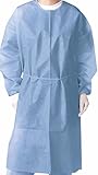 Omni Health Isolation Gown 28g, Spun-Bonded Polypropylene, Blue, 10 Piece/Pack