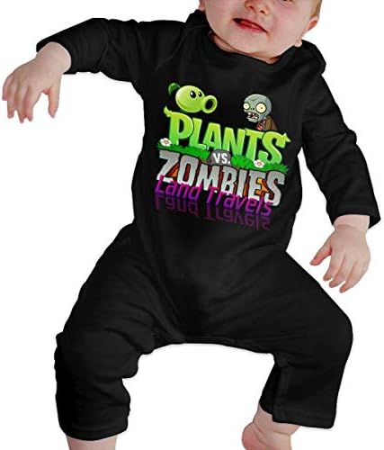 Baby Boy Bodysuits, Plants Vs. Zombies Land Tarlve Logo Organic Baby Toddler Bodysuit Baby Clothes