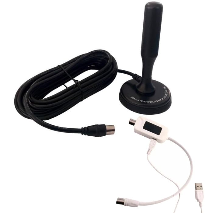 Falcon Amplified Portable Magnetic Mount DTV Aerial for Caravans and Motorhomes (Amplified)