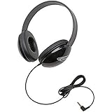 Califone Wired Headphones - 3.5 mm Jack Black (2800-BKP)