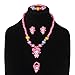 Hpwai Little Girls Pink Cute Cat Crossbody Bag with Necklace Clip-on Earrings Ring Bracelet for Kids Toddler