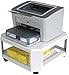 MARTIN YALE 24050 Mead-Hatcher Mobile Two Shelf Steel Printer Stand, Accepts Most Sizes of Laser and Inkjet Printers, Up To 18