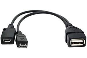 TV xStream USB OTG Cable for Firesticks 4K/4K Max/Cube/lite/2nd Gen, Android Devices and Host Devices, Universal Micro Power Enabled Adapter, 6-Inch