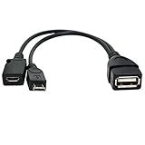 Micro USB Host OTG Cable with Micro USB Power for Amazon Fire TV, Fire TV Stick, Kindle Fire TV Tablet, Samsung Galaxy Nexus 4 5 LG HTC Phones Tablets