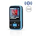 AGPTEK G15 16GB Bluetooth 4.0 MP3 Player, Wearable Clip Supports Playlist FM Radio with Sport Armband, Expandable Up to 128GB, Blue