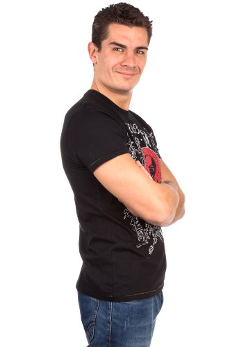 Amplified Herren kurzarm T-Shirt Ultimate La Rocka Asia Black Swarovski