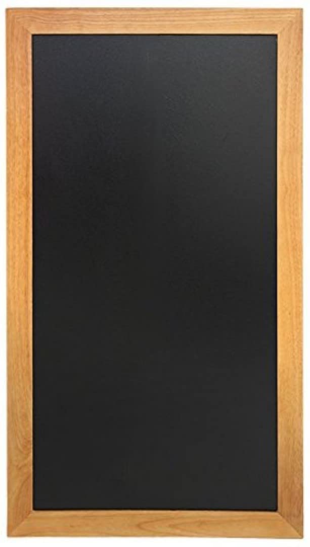 Securit 56 x 100cm Lacquered Finish Long Wall Chalk Board - Teak