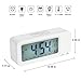 Digital Alarm Clock, Relohas Rechargeable Talking Clock with 3 Alarm Groups, Smart Touch Backlight