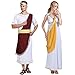 EraSpooky Women's Roman Lady Greek Goddess Costume(White, OneSize)