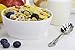 DOWAN 17oz Porcelain Bowls - 4 Packs, White, Unique Square and Round Style