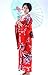 Soojun Women's Traditional Japanese Kimono Style Robe Yukata Costumes 1 Red