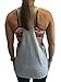 Popular Basic Women's Deep Side Cut Racer Back Tank Top (Medium, Charcoal)