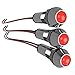 INTERACTIVIA 3 Pack Red 12V DC Chrome Housing 8mm 5/16