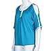 Sunward(TM) Sexy Women Irregular Off Shoulder Long Sleeve Tops Blouse (Small, Blue)