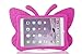 HCHA Apple iPad 2 3 4 Kids Case Kids Proof Shockproof Protective Case Drop-proof Durable Light Weight EVA Foam Case for iPad 2/3/4 Generation 9.7 Inch (Butterfly Rose Red)
