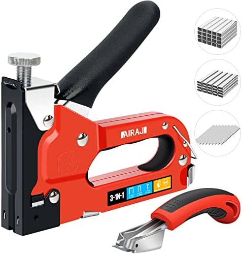 Cobra Heavy Duty 3-in-1 Manual Staple & Nail Gun Tacker With 150 Staples - View #3