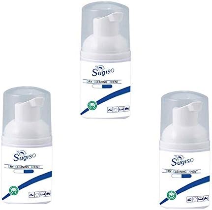 Sugiso Waterless Clothing Cleansing Foam Care for Shoe Nubuck Leather Sofa Helmet, (3 PCS)