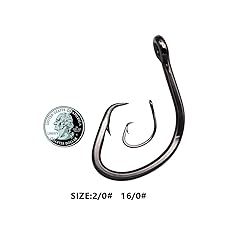 Saltwater Heavy Duty Live Bait Hook,Size 1/0-24/0