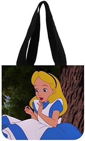 Alice in Wonderland Custom Women's Fashion Tote Bag Canvas Shopping Shoulder Bag