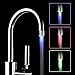 LED Faucet Aerator Light Changes Color Based on Water’s Temperature. Blue for Cool, Green for Warm, Red for Hot. Fits Male & Female Thread Taps Cool Home Accessory Kitchen Gadgets for Bathroom Sinks