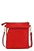 Functional Multi Pocket Crossbody Bag (Tomato Red)