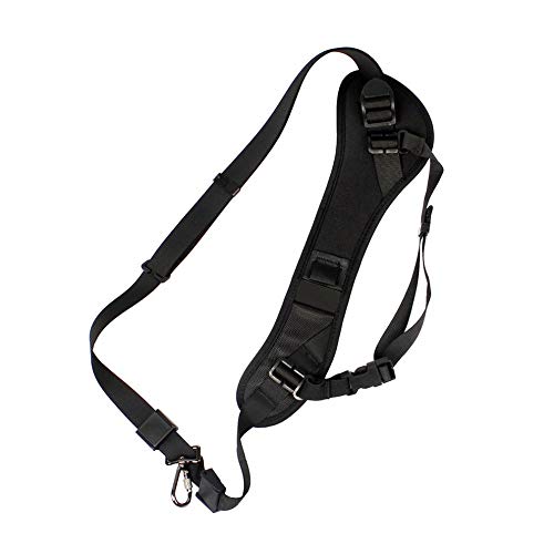 Gold Happy Professional Adjustable Harness Shoulder Black Sax Saxophone Belt Neck Strap for Saxophone Accessories