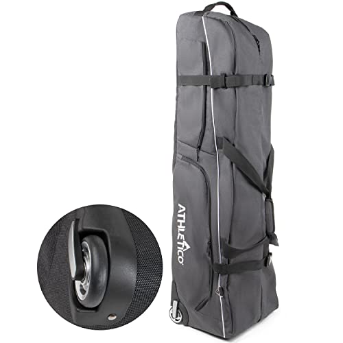 Athletico Ace Wheeled Golf Travel Bag Heavy Duty Padded Golf Travel Bags with Wheels Soft