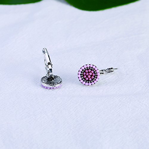 Women Clip On Stud Earrings Resin Clip Earrings Fashion Jewelry Round Earrings Bohemia Style