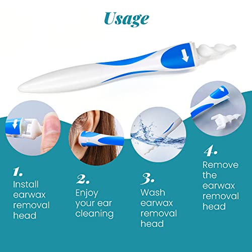 WAXIWAY QGrips Ear Wax Remover Kit 3in1 Ear Cleaner + Silicone Ear