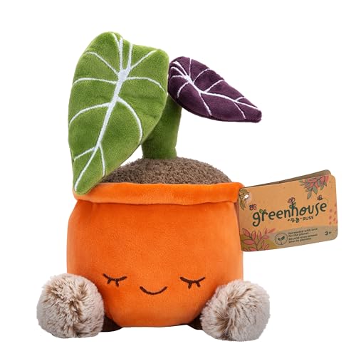 Russ Greenhouse 12-Inch Black Velvet Alocasia Plant Plush - Ultrasoft Official…