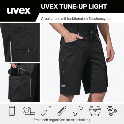 Uvex Tune-up Light Men's Work Shorts - Lightweight 2-Way Stretch - Bermuda Shorts