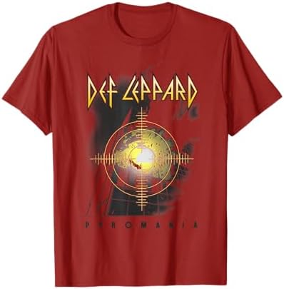 Amazon.com: Def Leppard Pyromania Black Cotton T-Shirt, Classic