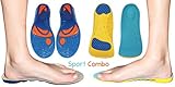 KidSole 2 Pack - 1 Sport Memory Foam Comfort and 1 KidSole Gel Insole - Ergonomic Athletic Insoles for Active Kids ((24 cm) US Kids Size (2-6))