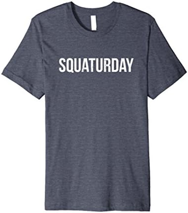 Mens Squaturday T-Shirt - Squat Shirt Powerlifting Weightlifting XL Heather Blue