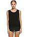 Halife Women's Casual Pleated Front Chiffon Sleeveless Blouse Tops (L, Black)