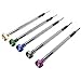 Foxnovo 5pcs Different Sizes Precision Flat Blade Slotted Screw Driver Screwdrivers Watchmaker Repair Tools 0.8-1.6mm