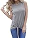 Shele Women's Summer Sleeveless Shirt Blouse Front Tie Knot Cami Tank Tops