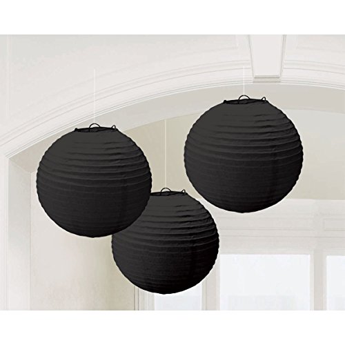 Amscan 3 Count Black Paper Lanterns