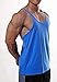 Manstore Men's Blsnk Stringer Y Back Cotton Sport Tank Top P729 Dark Blue L