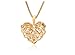 Gold Plated Heart Pendant Bib statement Chain Necklace Fashion Women Jewelry, Gold.