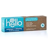 Hello Oral Care Fluoride Free Antiplaque and Whitening Toothpaste, Vegan & SLS Free, Natural Peppermint with Tea Tree Oil & Coconut Oil, 4.7 Ounce