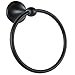 Burton Harbor Modern Towel Ring Bathroom Hardware Bath Accessory, Matte Black