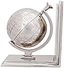 Alum Globe Bookend S/2 Nkl
