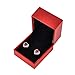 Stud Earrings,18k White Gold Plated Heart Shape Inlaid Cubic Zirconia Studs Earrings for Teen Girls&Women