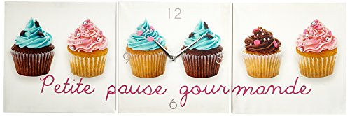 Ariane hl-30 * 30 * 3cu2 Tryptique Wanduhr Leinwand Mehrfarbig 30 x 30 x 3 cm